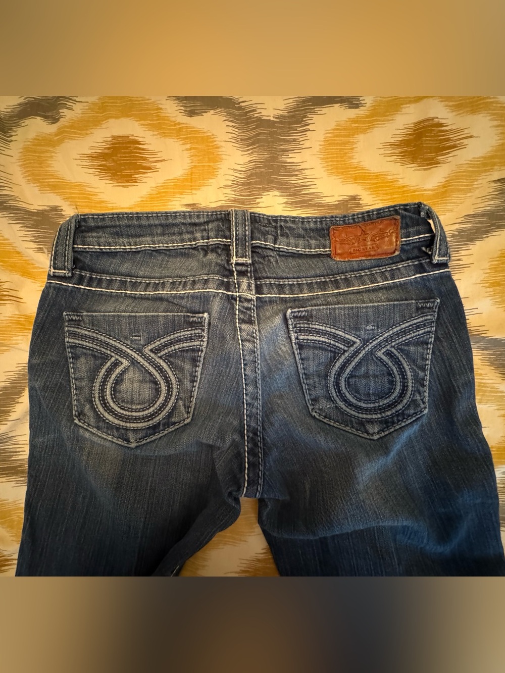 Big Star “Liv” Women's Dark Blue Flare Jeans with Embroidered Back Pockets